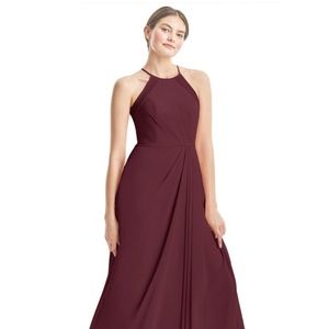 Azazie Heather Chiffon Cabernet bridesmaid dress